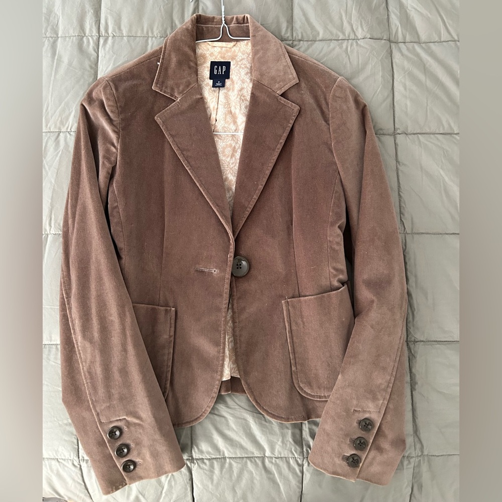 GAP Tan Velvet Blazer